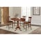 International Concepts Round 36 in Rd Top Ped Ext Table, 12 in Leaf And 4 San Remo RTA Stools, Espresso, 36 in W, 48 in L K581-36RXT-6B-S102-4 - alternate 2